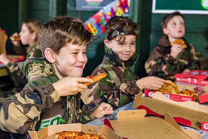 Laser Tag birthday party with pizza